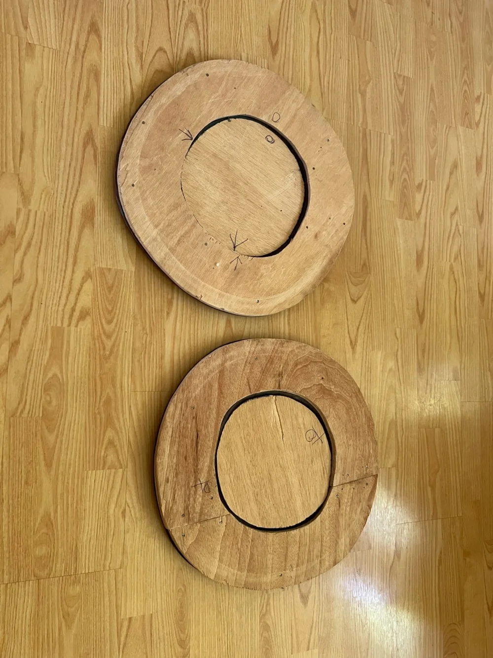 SET OF TWO MALIAN DOGON CARVED WOODEN FRAMES